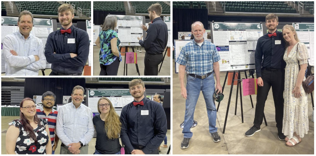 Four images show Dylan at UURAF with Vic and his family.